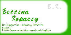 bettina kopacsy business card