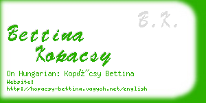 bettina kopacsy business card